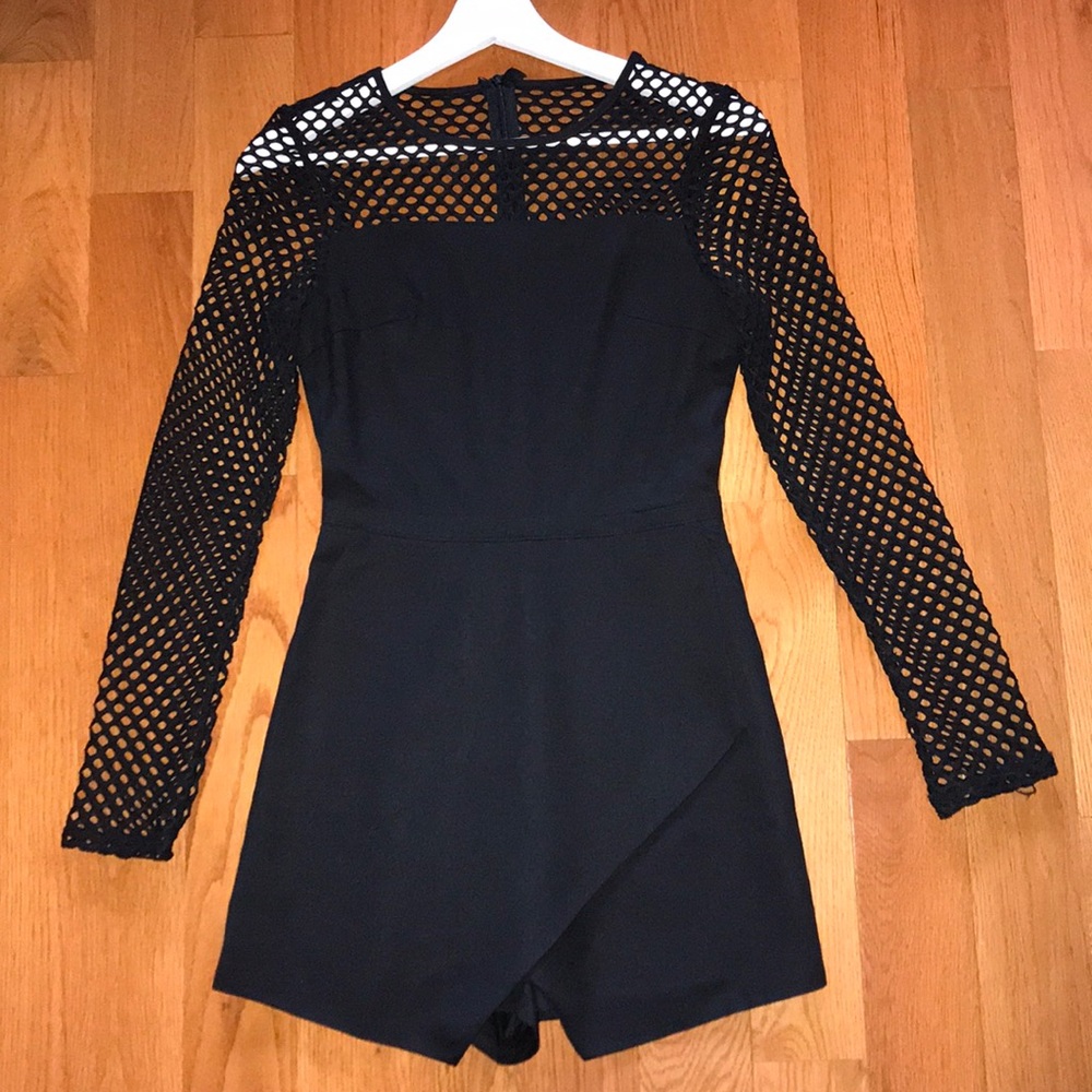 NORDSTROM: Black Romper Skirt front shorts back